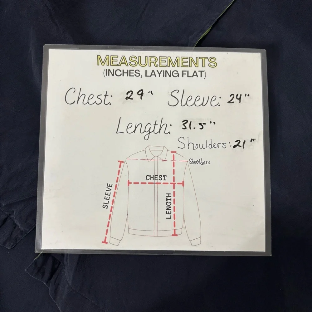 Vtg Maggie McNaughton‎ Womens Silk Navy Green Buttoned Long Sleeve Tunic Top 3X - Picture 10 of 11